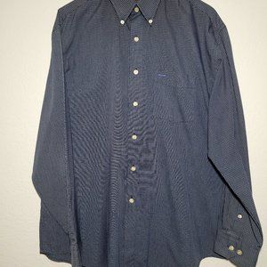 Men's Van Heusen Large Dark Blue Checked Shirt [item #2]